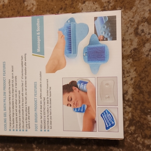 Bella Russo Bath Cooling Gel Bath Pillow And Footbrush Poshmark